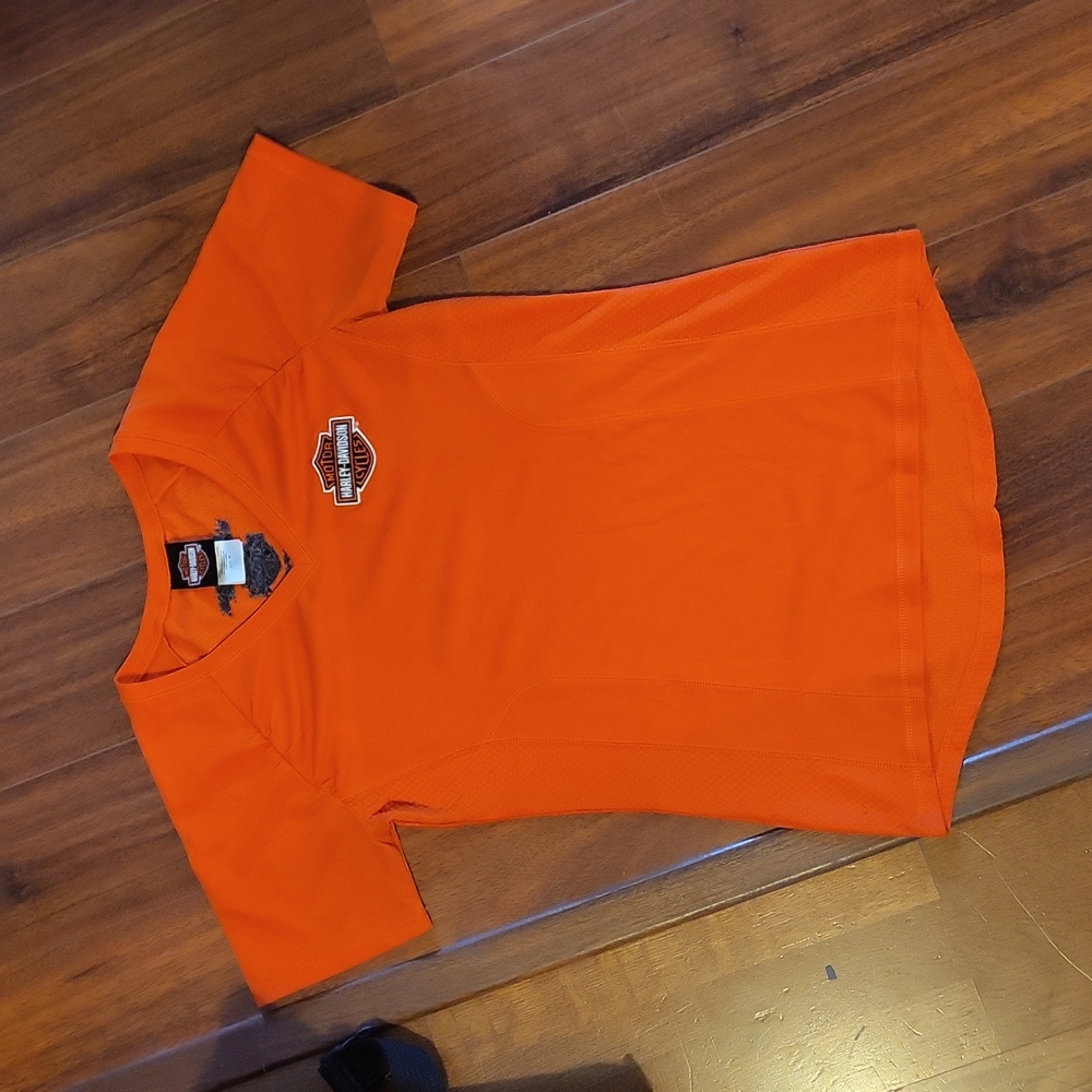 Harley Davidson women's Dri-fit top Orange